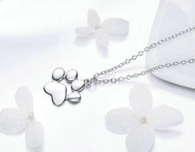 Load image into Gallery viewer, Sterling Silver 925 Cat Pawprint Necklace