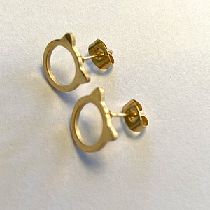 Cat Head Gold Studs