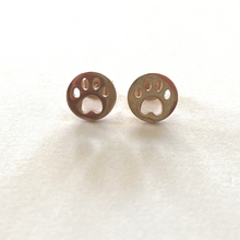 Load image into Gallery viewer, Round Paw Studs Rose Gold
