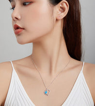 Load image into Gallery viewer, Blue Paw Heart Necklace
