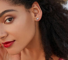 Load image into Gallery viewer, Cute Tail Earring in Sterling Silver on model
