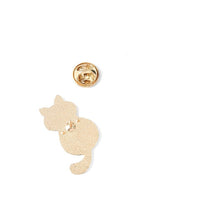 Load image into Gallery viewer, Life is better with cats back of brooch
