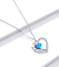 Load image into Gallery viewer, Blue Paw Heart Necklace
