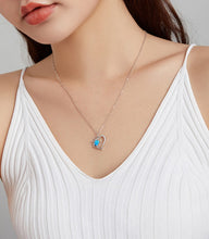 Load image into Gallery viewer, Blue Paw Heart Necklace
