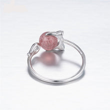 Load image into Gallery viewer, Sterling Silver Pink Cat Ring 925
