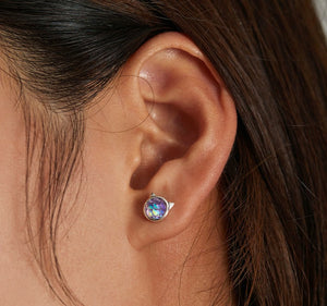 Fish Scale Earrings Sterling Silver