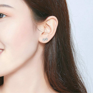Cat Footprint earrings in sterling silver
