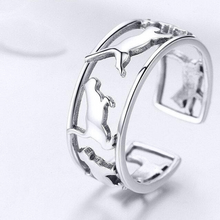 Load image into Gallery viewer, Playful Cat Ring Sterling Silver 925
