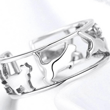 Load image into Gallery viewer, Playful Cat Ring Sterling Silver 925
