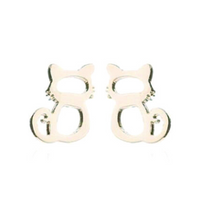 Load image into Gallery viewer, Whiskers Cat Gold Studs
