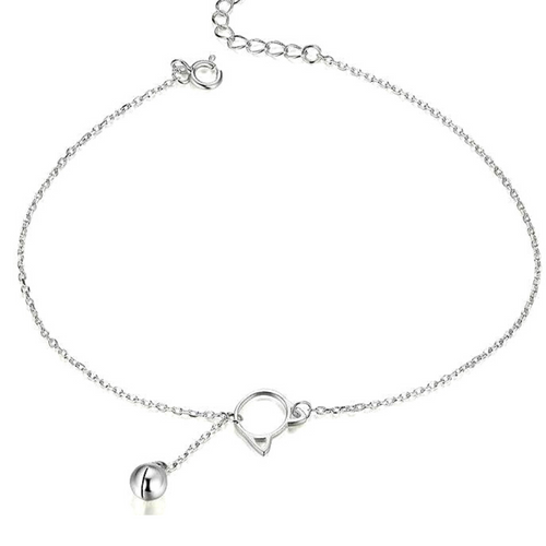 Cat & Bell Anklet Sterling Silver 925