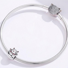 Load image into Gallery viewer, Lucky Cat Charm in Sterling Silver 
