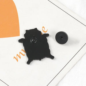 White Fat Cat Brooch/Pin