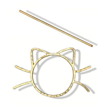 Load image into Gallery viewer, Meow Cat Hairpin in Gold
