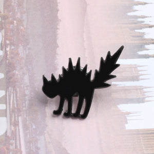Black Fried Cat Brooch or pin