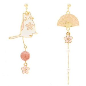 Cat & Balloon Pierced Earrings
