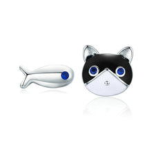 Load image into Gallery viewer, Cat &amp; Fish Stud Earrings
