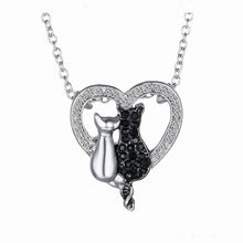Load image into Gallery viewer, Black Crystal Cat Pendant
