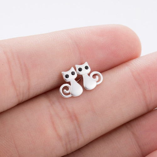Black Eyed Cat Earrings