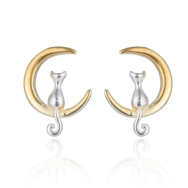 Moon Kitty Earrings