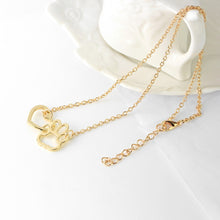 Load image into Gallery viewer, Gold Heart and Paw Adjustable Necklace
