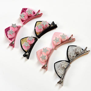  Cat Ear Hair Clip with Silver