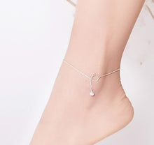 Load image into Gallery viewer, Sterling Silver 925 Cat &amp; Bell Anklet
