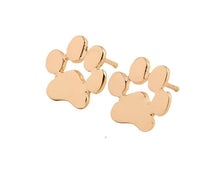Load image into Gallery viewer, Gold Paw Print Stud Earrings
