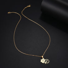 Load image into Gallery viewer, Gold Sleeping Cat Necklace
