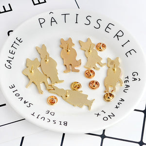Mr and Mrs Cat Brooch/Pin