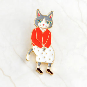 Mrs Cat Brooch/Pin
