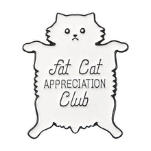 Load image into Gallery viewer, White Fat Cat Brooch/Pin
