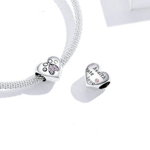 Load image into Gallery viewer, Pink Paw Charm Sterling Silver
