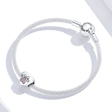 Load image into Gallery viewer, Pink Paw Charm Sterling Silver
