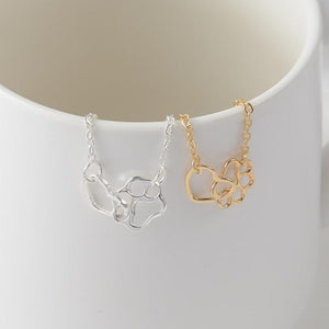 Silver  & Gold Heart and Paw Bracelet