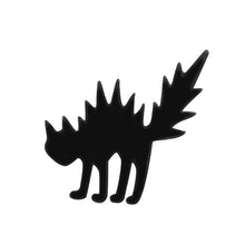 Load image into Gallery viewer, Black Fried Cat Brooch or pin
