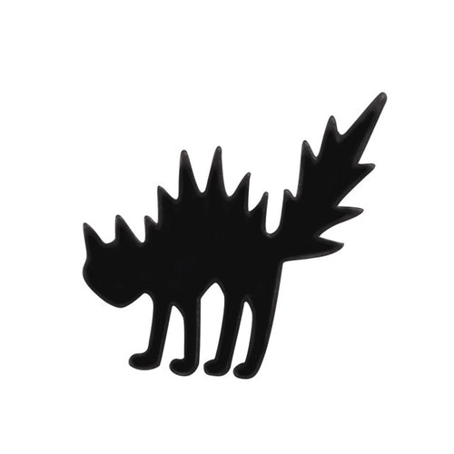 Black Fried Cat Brooch or pin