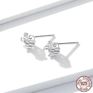Whisker Kitty Earrings Sterling Silver