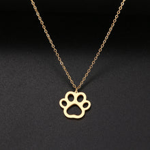 Load image into Gallery viewer, Gold pawprint necklace
