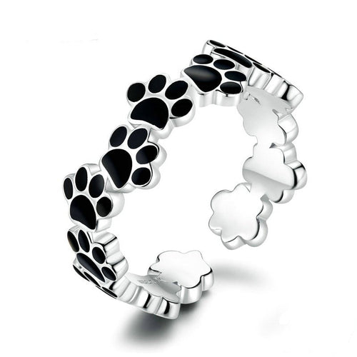 Cat Paw Ring Black