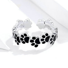 Load image into Gallery viewer, Cat Paw Ring Black
