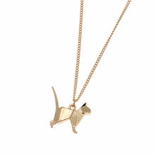 Load image into Gallery viewer, Gold Standing Cat Necklace with Gold Chain
