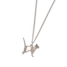 Load image into Gallery viewer, Silver Standing Cat Necklace with Silver Chain

