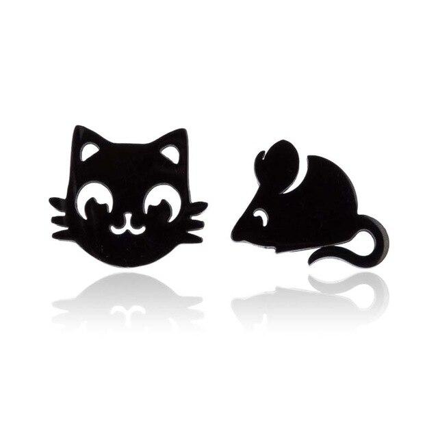 Black Cat & Mouse Studs
