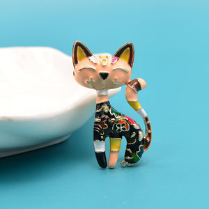 Apricot Cat Brooch