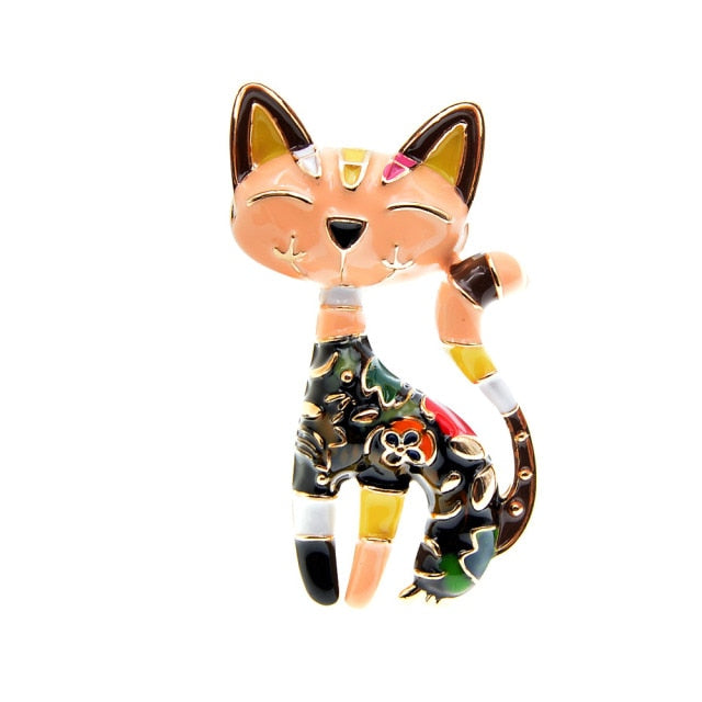 Apricot Cat Brooch