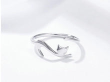 Load image into Gallery viewer, Sterling Silver 925 Adjustable Cat Tail Ring
