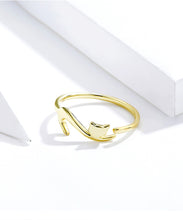 Load image into Gallery viewer, Gold Adjustable Cat Tail Ring
