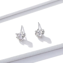 Load image into Gallery viewer, Whisker Kitty Earrings Sterling Silver
