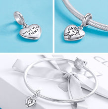 Load image into Gallery viewer, Cat Hug Charm in Sterling Silver
